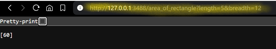Image showing how the sample API URL looks like